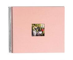Goldbuch Spiralalbum mit Bildausschnitt, Bella Vista, 35x30 cm, 40 schwarze Seiten, Leinen, Rosé, 25 622