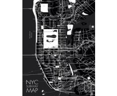 Eurographics Glasbild, DG-BA1084 Deco Glass, NYC Subway Map I, 60 x 80 cm