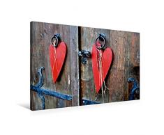 Calvendo Premium Textil-Leinwand 90 cm x 60 cm quer, Zeichen der Liebe | Wandbild, Bild auf Keilrahmen, Fertigbild auf echter Leinwand, Leinwanddruck Menschen Menschen