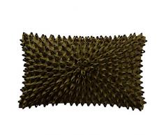 KINGROSE 3D handgefertigte Blumen Dekorative Überwurf-Kissenbezüge aus Massivwolle für Sofa Couch Stuhl 30,5 x 50,8 cm, Blau Art Deco 12 x 20 Inches Suede Green