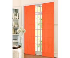 Flächenvorhang, Micro Satin Blickdicht, Matt , 1 Stück 245x60, Orange