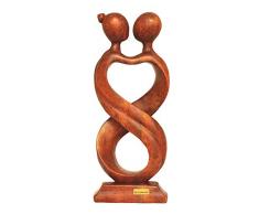 G6 Collection 30,5 cm Handmade Abstrakte Skulptur Statue aus Holz Handgefertigte Infinite Love Geschenk Art Home Decor