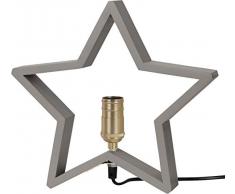 Star Dekoleuchte, Holz, Messing/Beige