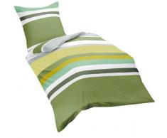Fleuresse 432442 Fb. 5 Feinbiber-Bettwäsche, 200 x 200 cm, grün