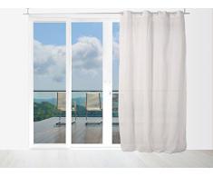 Soleil docre Gardine aus Baumwolle mit Ösen 140x240 Panama Ecru