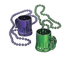 fedozen Kunststoff Metallic Mardi Gras Reisen Schnapsgläser