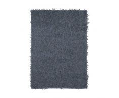 Monbeautapis Pflaume 128559 Glöckchen Shaggy Teppich Polyester 170 x 120 cm, Polyester, grau, 170x120x15 cm