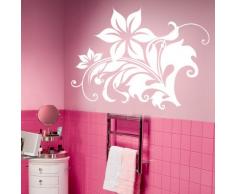 INDIGOS WG30312-70 Wandtattoo w312 Blume Rose Ranke Baum Pflanze Wandaufkleber 120 x 89 cm, schwarz