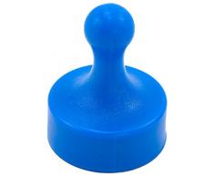 First4magnets F4MSBUJU-1 Jumbo-Kegelbahn-Magnete - Büro & Kühlschrank blau (29mm Durchmesser x 38mm hoch) (Pack 1), silver, 25 x 10 x 3 cm