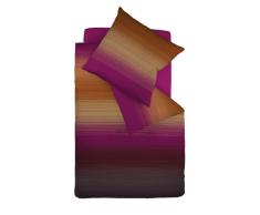 fleuresse Modern Life Satinbettwäsche mit Reißverschluss marone (0014) 155/220 + 80/80 cm