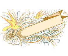 Indigos 4051719730906 Wandtattoo MF160 Tribal Vogel Ranken 40 x 22 cm