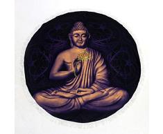 OpenSea Dicke runde Strandtuch Decke Mikrofaser Yoga Matte mit Quasten Ultra Soft Super Water Absorbent Mehrzweck Mandala Tapisserie Hippie Bohemian Decor