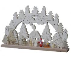 SchwibboLa 3-46 Erzgebirgischer Doppelt Beleuchteter Schwibbogen mit Zertifizierung 3-46, 50 x 30 cm