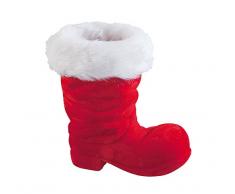 Happy People 43881 Tib Heyne - Nikolaus-Stiefel mit Plüschrand, einzeln, 20 cm, rot/weiß