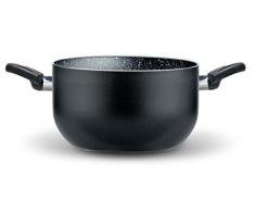 Pensofal, biostone Serie, Topf, mit 2 Griffen, Durchmesser 24 cm, Aluminium, Stein Effekt, antihaftbeschichtet, schwarz, auch Induktion für alle
