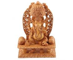 NOVICA 365.310,4 cm Ganesha Segen II Holz Skulptur