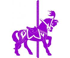 INDIGOS 4051095060161 Wandtattoo w627 Pferd 120 x 66 cm Wandaufkleber in 3 Größen, violett