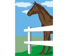 Indigos 4051719745177 Wandtattoo MF256 Cartoon Tier Pferd Bauernhof 80 x 54 cm