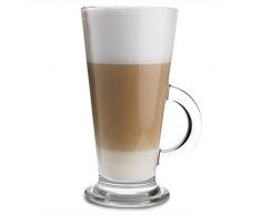 Arcoroc ARC G3871 Latino Kaffeeglas mit Henkel, 290ml, Glas, transparent, 6 Stück