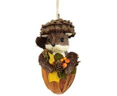 Flair Flower Eichhörnchen in Eichel, Tierfigur, Dekofigur, Orange, ca. 20x9x10 cm