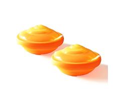 Charles Viancin Papillote Muschel Behälter für Dampfgarer, Silikon, Orange, 2 Einheiten