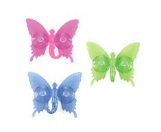 Outlook Design Italia VHB0E00100 Butterfly 3er Set Haken Handtuchhaken Mit Saugnäpfe