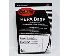 EnviroCare Riccar SupraLite and Simplicity Freedom HEPA Staubsaugerbeutel A824, Weiß