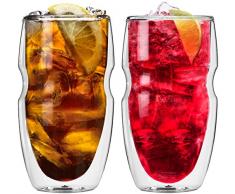 Ozeri Serafino Doppelwand isoliert Iced Tee und Kaffee Gläser, 473 ml, Set von 2