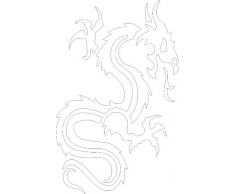 INDIGOS 4051095014126 Wandtattoo w132 Drachen 120 x 64 cm, weiß