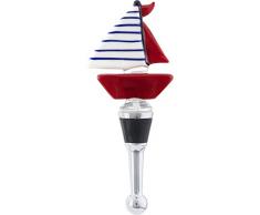 LSArts Weinflaschenverschluss, Wasserhahn mit Fisch Segelboot mehrfarbig