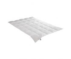 Irisette Daunendecke Edda medium mono Ganzjahresdecke, aus 100% Baumwolle 90% Daunen, 10% Federn mit Aufbewahrungstasche, 155 x 200 cm, weiÃ