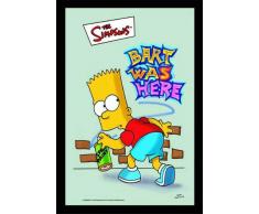 empireposter - Simpsons, The - Bart Was Here - GröÃe (cm), ca. 20x30 - Bedruckter Spiegel, NEU - Beschreibung: - Bedruckter Wandspiegel mit schwarzem Kunststoffrahmen in Holzoptik -