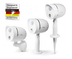 Technaxx LED-Aussenlampe TX-107 Batteriebetriebene LED-Lampe mit PIR-Bewegungserkennung für Garten Terrasse etc.