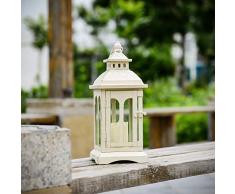 Ninganju Dekorative Laterne im marokkanischen Stil Beige Tempel Hängende Laterne Wasserdicht Laterne für Innen Außen Terrasse Party Lichter Hochzeit S:(L*W*H) 4.8 x 4.8 x 11.5 inches beige
