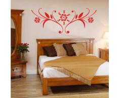 INDIGOS 4052166074322 Wandtattoo w443 Pflanze Blume Wandaufkleber 120 x 47 cm, rot