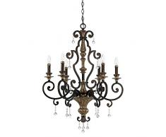 Quoizel QZ/MARQUETTE6/A Kronleuchter mit 6 Leuchten, 71,1 x 71,1 x 96,5Â cm, Bronze, goldfarben