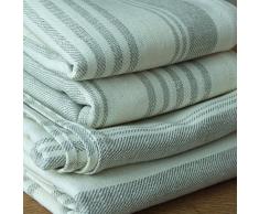 LinenMe Linum X4 Badetücher, 71 x 130 cm, cremefarben