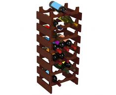 Wooden Mallet Holzhammer 3-Bottle Dakota Weinregal 21 Flasche Mahagoni