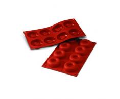 Silikomart Backform für 8 Savarins, Classic, Rot