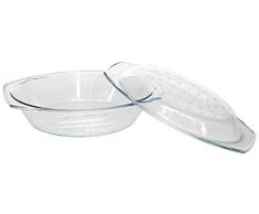 Inconnu 500 ° 503355 Grill & Drop oval Auflaufform klar Glas 2,9 l