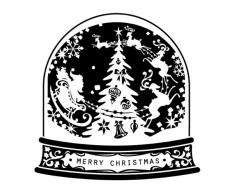 Unbekannt Inkadinkado Haftstempel, Schneekugel