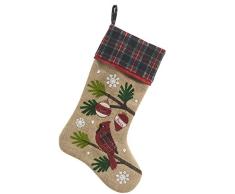 Comfy Hour Weihnachtsstrumpf, Schneeflocken-Motiv, 45,7 x 27,9 cm, Weiß/goldfarben