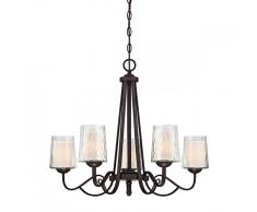 Quoizel QZ/ADONIS5 Kronleuchter, 66 x 66 x 55,9Â cm, Dunkelrot