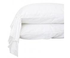 Queen s House Rüsche Kopfkissen 2 Stück, Baumwolle, Style G, Twin/Full/Queen