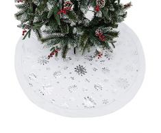 wlflash Weihnachtsbaum-Rock 121,9 cm Weihnachtsdekoration Baumschmuck für drinnen und draußen 48 White,Imitation Cotton