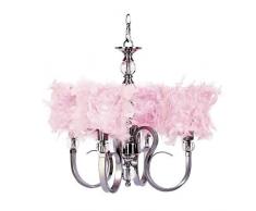 Jubilee Collection 2488 Feder Drum geformt Kronleuchter Schatten, Rosa