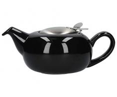 London Pottery Teekanne mit Teesieb für losen Tee, Steingut, glänzend, für 4 Tassen (1 l)