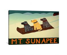 iCanvasART 1 Stück MT. Sunapee Schlitten Hunde Leinwandbild von Stephen huneck 26 x 18, 0.75 Deep