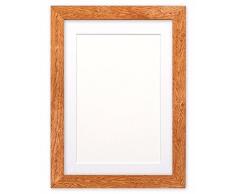 Montiert Breite Konfetti Holz Rahmen Range Fotorahmen | Bilderrahmen | Poster - m-wd-cnfeti-rnge-2-parent, Teak with White Bespoke Mount, 6x6 for 4x4 Pictures