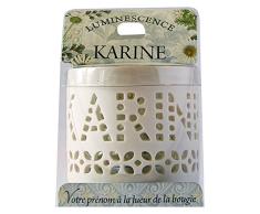 Die carterie 76009074 Karine Windlicht, Teelicht Porzellan weiß 11,1 x 7 x 7 cm